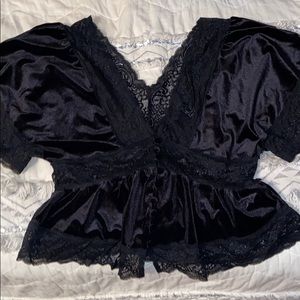 velvet blouse